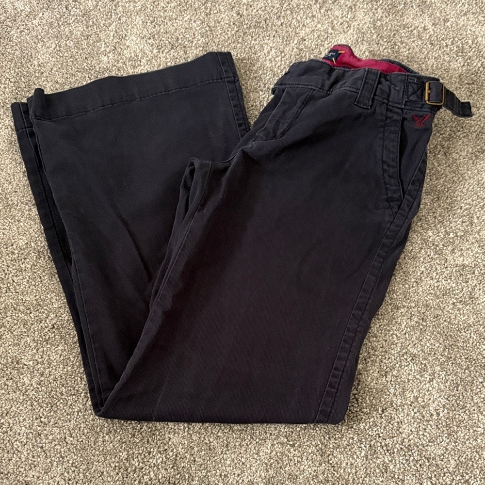 Y2K American Eagle Blue Wide Leg Trouser Jeans